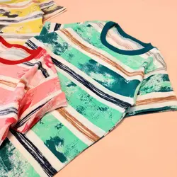 تی شرت راه راه طرح ابرنگی11820