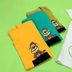 تیشرت پسرانه طرح میمون 12012