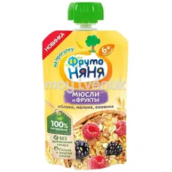 پوره ساندیسی غلات و ترکیب میوه جنگلی 130گرمی +6 نیان Nyanya