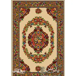 فرش ماشینی پاتریس فرشگلیم بختیاری مدل گلاب کرم