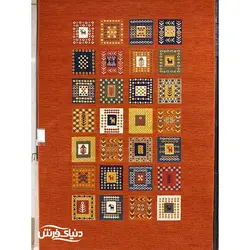 فرش ماشینی گبه ساوین مدل مهر لاکی