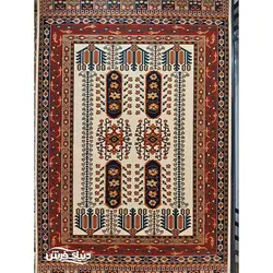 فرش ماشینی گبه ساوین مدل بهرخ کرم