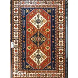 فرش ماشینی گبه ساوین مدل آنیتا سرمه ای