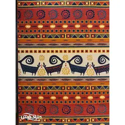 فرش ماشینی گبه ساوین مدل شیوا سرمه ای