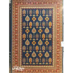 فرش ماشینی گبه ساوین مدل سارگل سرمه ای