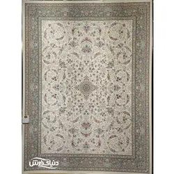 فرش ماشینی عالی مقام برجسته مدل صدف ترمه ای