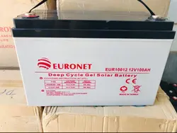 باتری خورشیدی 100 آمپرساعت یورونت 12V دیپ سایکل ژل EURONET