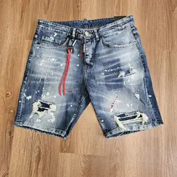 شلوارک جین زاپدار