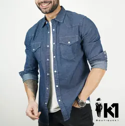 پیراهن جین سرمه ای تیره