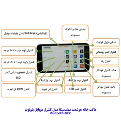 ماکت خانه هوشمند مهندسیکا (مونتاژ شده) مدل کنترل موبایل Blutooth-022