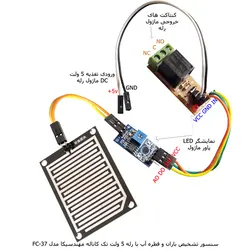 ماژول تشخیص باران و قطرات آب با رله مهندسیکا مدل Rain module