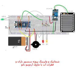 ماژول تشخیص باران و قطرات آب با رله مهندسیکا مدل Rain module