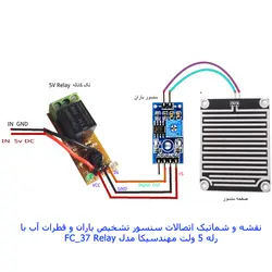 ماژول تشخیص باران و قطرات آب با رله مهندسیکا مدل Rain module