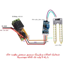 ماژول حسگر تشخیص حرکت مادون قرمز با رله مهندسیکا مدل Soil moisture