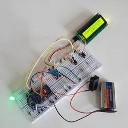 کیت سرگرمی الکترونیکی  ( مونتاژ شده ) ساعت دیجیتال و نمایش دما و رطوبت محیط با آردوینو نانو  مدل AT006