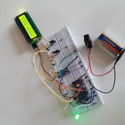 کیت سرگرمی الکترونیکی  ( مونتاژ شده ) ساعت دیجیتال و نمایش دما و رطوبت محیط با آردوینو نانو  مدل AT006