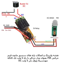 کیت آموزشی، سرگرمی سنسور تشخیص حرکت 5 ولت مهندسیکا مدل SR505-5V