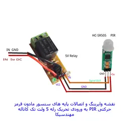 کیت آموزشی، سرگرمی سنسور تشخیص حرکت 5 ولت مهندسیکا مدل SR505-5V