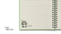 دفتر وزیری 100 برگ - فنر دوبل -  مدل پاندای شیکم گنده