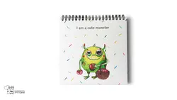 اقای سایمون - دفتر خشتی کوچک 100 برگ - فنر دوبل - پیتیش