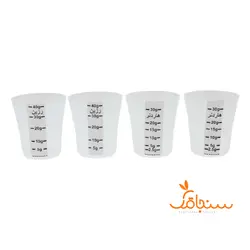 پیمانه اندازه گیری رزین و هاردنر(۴عددی) - فروشگاه گل خشک سنجاقک