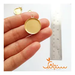 فریم گوشواره‌ی کفه دار برنجی (جفتی) - فروشگاه گل خشک سنجاقک