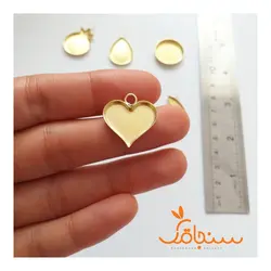 فریم گوشواره‌ی کفه دار برنجی (جفتی) - فروشگاه گل خشک سنجاقک