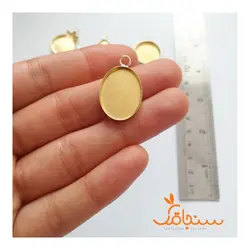 فریم گوشواره‌ی کفه دار برنجی (جفتی) - فروشگاه گل خشک سنجاقک
