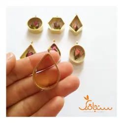 فریم گردنی بی‌کفه‌ی برنجی(عمق ۱سانت) - فروشگاه گل خشک سنجاقک