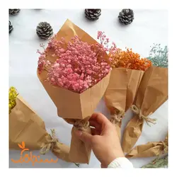 دسته‌گل ژیپسوفیلا رنگی(متوسط) - فروشگاه گل خشک سنجاقک