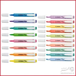 هایلایتر سویینگ کول استابیلو بسته 18 عددی  Highlighter STABILO Swing Cool Desk Set of 18  Neon & Pastel