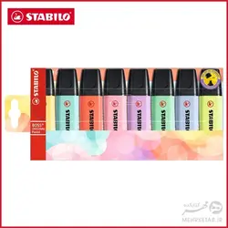 بسته هشت عددی هایلایتر پاستلی استابیلو STABILO BOSS ORIGINAL Pastel set of 8 new pack