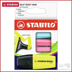 هایلایتر باس مینی استابیلو بسته سه عددی STABILO mini boss highlighter set of 3