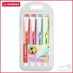 هایلایتر سویینگ کول پاستلی استابیلو بسته چهار عددی STABILO Pastel Swing Cool  Set of 4