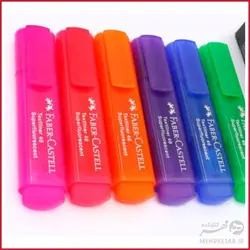 بسته هشت عددی هایلایتر فلورسنت فابر کاستل Faber-Castell super fluorescent  Highlighters Set of 8