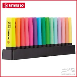 هایلایتر باس استابیلو بسته پانزده عددی STABILO BOSS Original Highlighter Set,  Desk Set, 15-Colors, pastel & neon