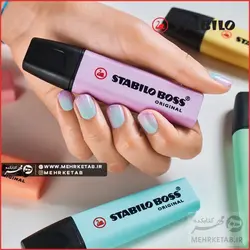پکیج شش عددی هایلایتر پاستلی استابیلو STABILO BOSS ORIGINAL Pastel set of 6