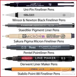 راپید حرفه ای یونیبال Uniball Technical Fineliner Pens