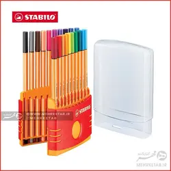 روان نویس نوک نمدی ۲۰ رنگ استابیلو جامدادی رومیزی Stabilo® Point 88 Color Parade Pen Set