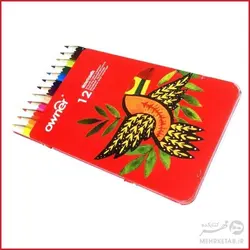 مداد رنگی 12رنگ جعبه فلزی  اونر