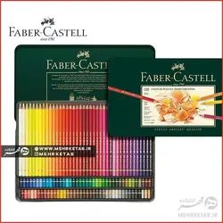 مداد رنگی پلی کروم فابرکاستل ۱۲۰ رنگ جعبه فلزی Fabercastell Color Pencil Polychromos 120