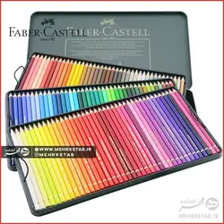 مداد رنگی پلی کروم فابرکاستل ۱۲۰ رنگ جعبه فلزی Fabercastell Color Pencil Polychromos 120