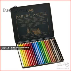 مداد رنگی پلی کروم فابرکاستل ۲۴ رنگ جعبه فلزی Fabercastell Color Pencil Polychromos 24