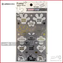 استیکر لاتک طرح دست ساز