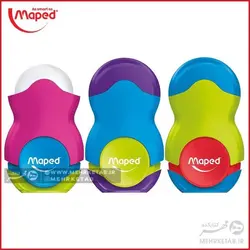 تراش پاکن مخزن دار مپد مدل duo Maped Globe Duo eraser and sharpener