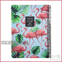 دفتر کلاسیک  flamingo و ست فولدر و دفتر فلامینگو