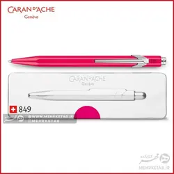 خودکار کرن داش سری 849 رنگ صورتی نئون Caran D'ache neon pink Ballpoint Pen, with Holder