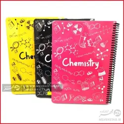 دفتر وزیری جلد سخت طرح فرمول های شیمی 100 برگ