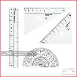 ست پرگار و خط کش و گونیا و نقاله کوتساوا Kutsuwa COMPASS SET