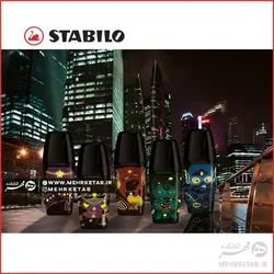 هایلایتر مینی استابیلو طرح قهرمان رنگ آبی STABILO BOSS MINI Heroes Blue